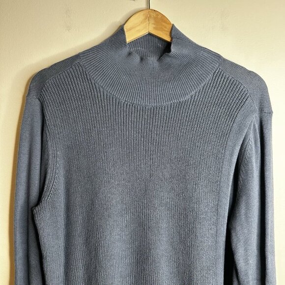 Haven Well Within Womens L Cotton Cashmere Sweater Gray Lagenlook Asymmetrical - Picture 2 of 9
